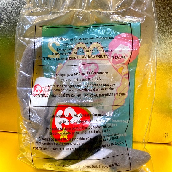 Ty BEANIE BABIES VTG 1999 NWT MCDONALDS HAPPY MEAL TOY #2 ANTSY ANTEATER SEALED - Picture 1 of 6